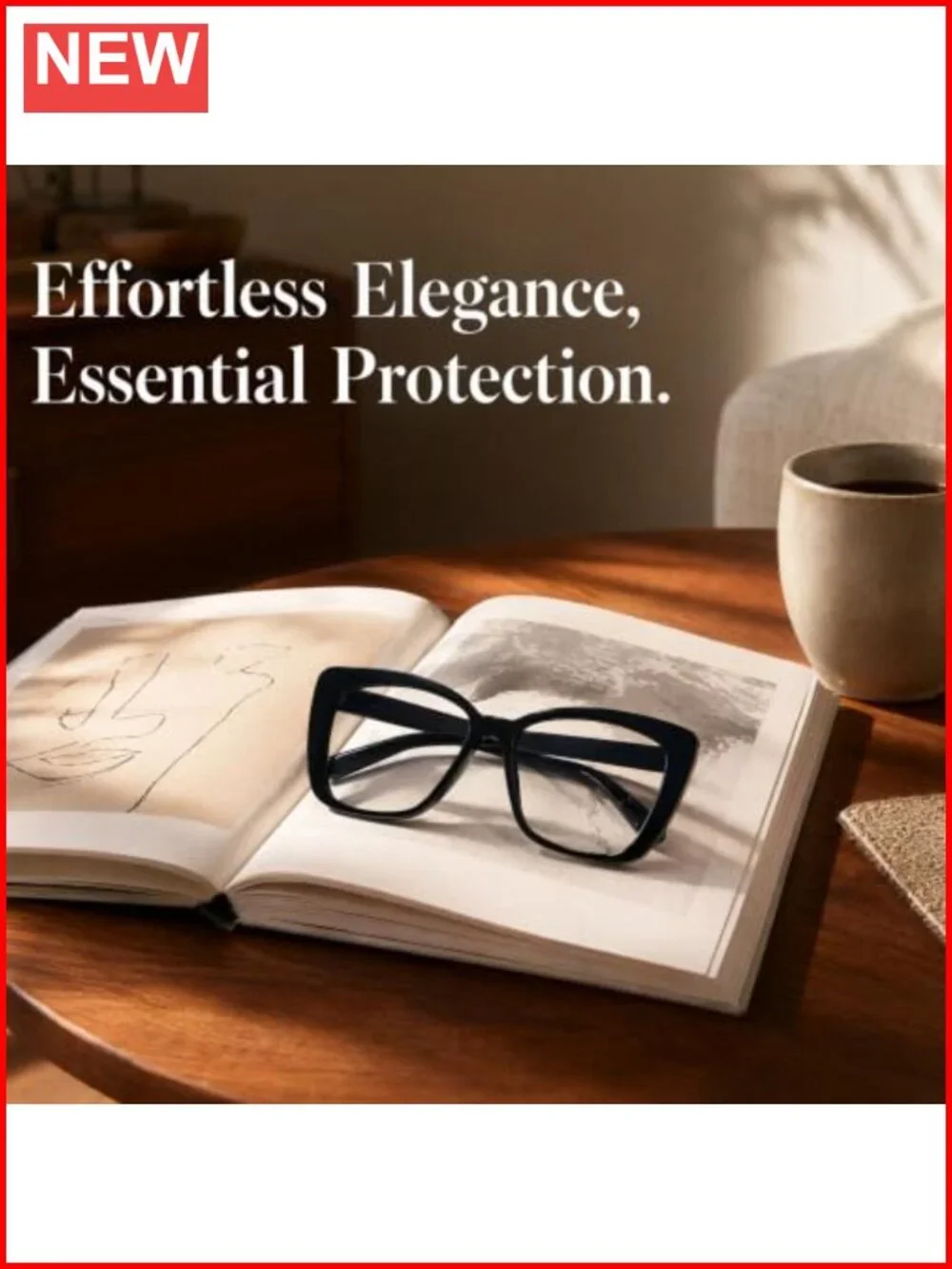 Oversized Cat Eye Blue Light Blocking Glasses Women Men Fashion Computer